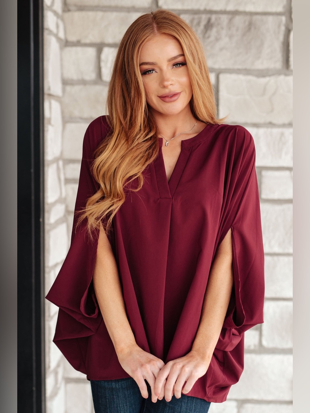 NWT Wine Blouse